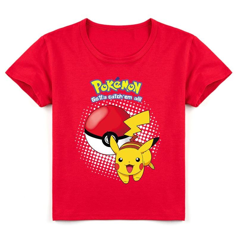Áo thun trẻ em pikachu 4 màu, Có size người lớn, King Cotton