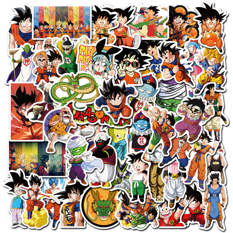 Sticker 50 miếng hình dán Dragon Ball E