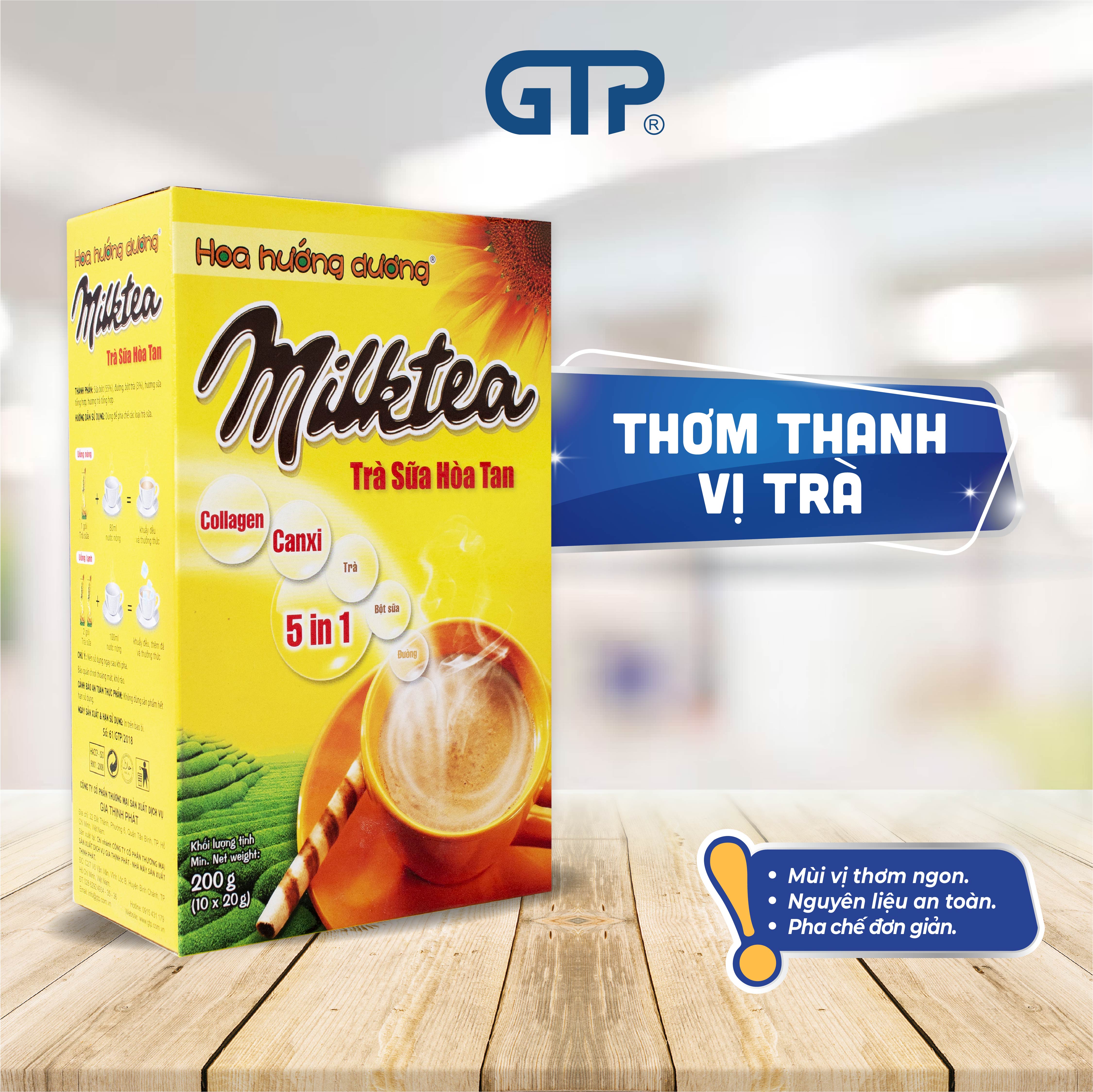 Trà Sữa Hoà Tan Instant Milk Tea Hoa Hướng Dương (10 gói/hộp)