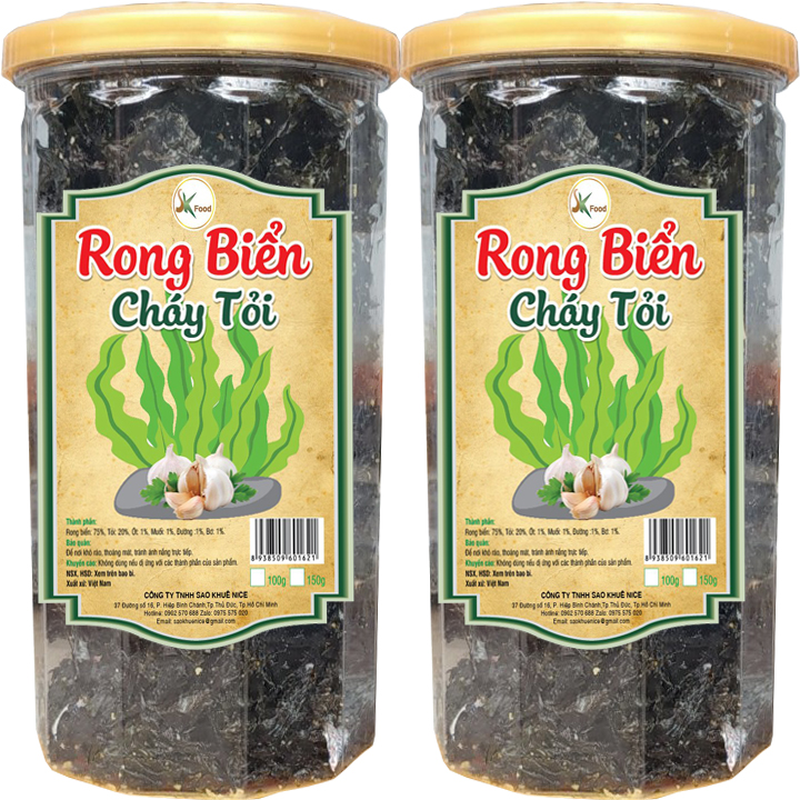 2 Hũ Rong Biển Cháy Tỏi Bổ Dưỡng Hiệu Tân Lộc Phát - Mỗi Hũ 100G