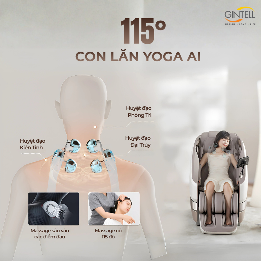 |MUA 1 TẶNG 1|  Ghế Massage Toàn Thân GINTELL A PRO 1 | 2 năm bảo hành chính hãng