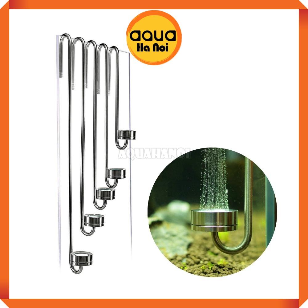 Sủi CO2 inox treo thành hồ thủy sinh cá cảnh - siêu mịn - dài 20/25/30/35/40 cm