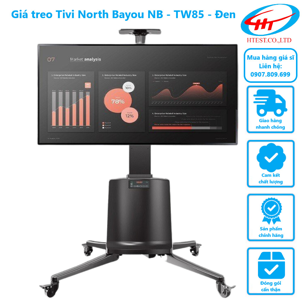 Giá treo Tivi North Bayou NB – TW85 – Đen, Hàng Chính Hãng.