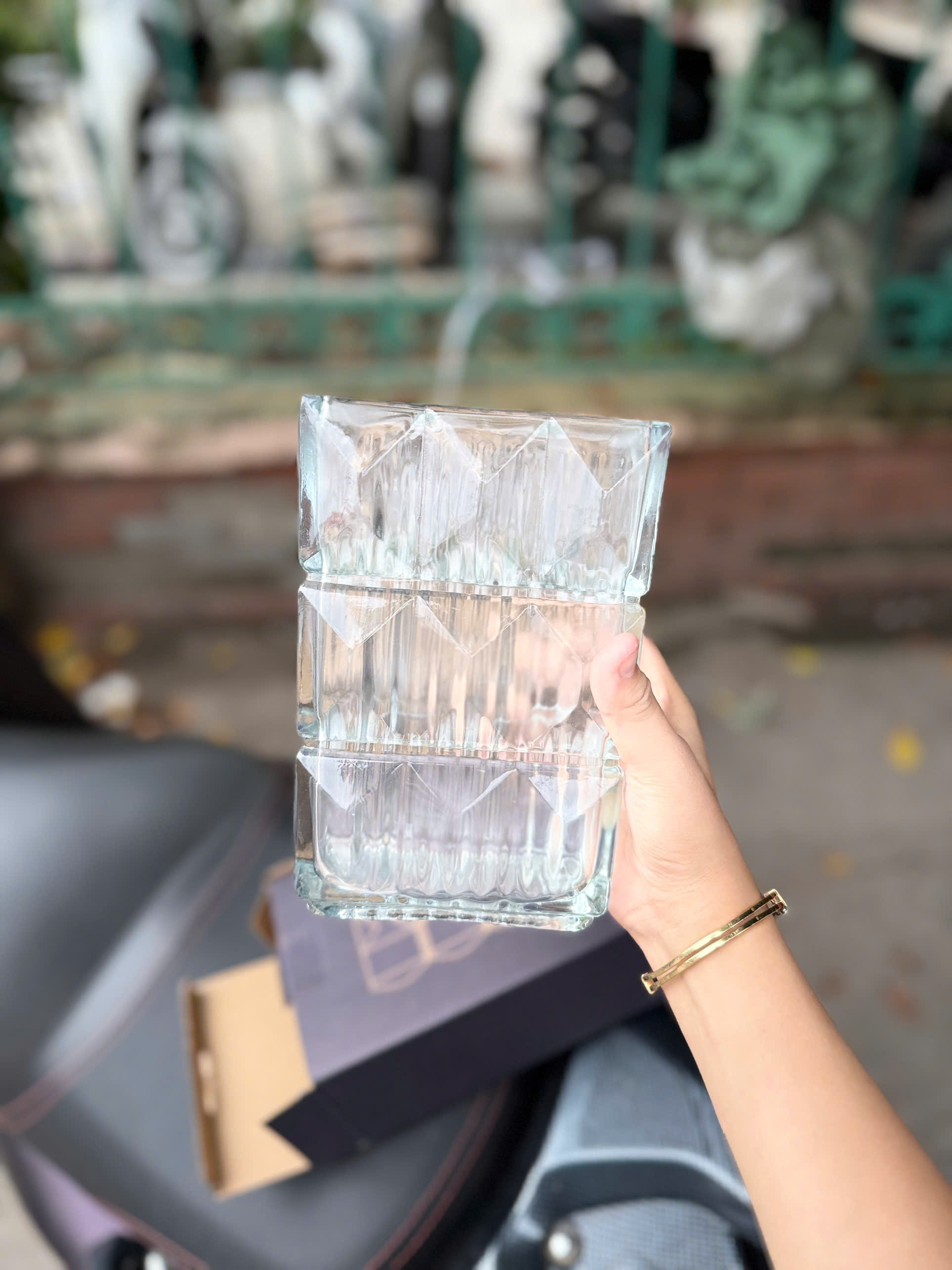 [KoSuyTu] LỌ HOA PHA LÊ VUÔNG 3 TẦNG – LONG LANH SANG TRỌNG, HIỆN ĐẠI, TINH TẾ