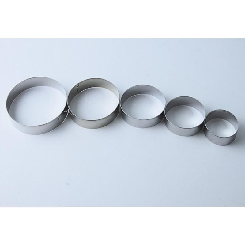 Khuôn RING Mousse Cookies Cutter Bộ 5 KHUÔN Nhấn Bánh Quy Hình TròN - CBQUYTRON5P