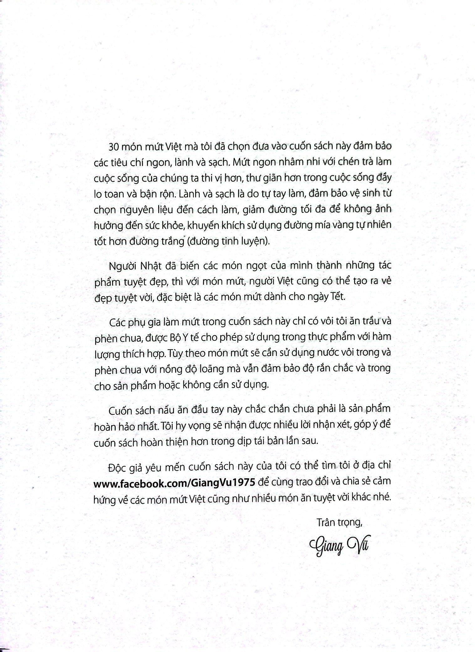 30 Món Mứt Ngon Của Người Việt (Tái Bản)