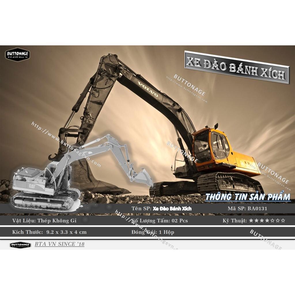 Mô Hình Lắp Ráp 3d Xe Đào Bánh Xích