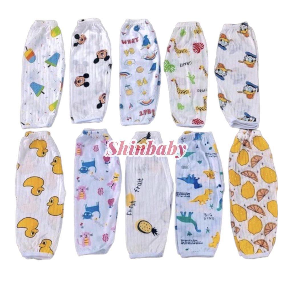 Set 10 quần dài cotton giấy mỏng mát cho bé với nhiều họa tiết đáng yêu