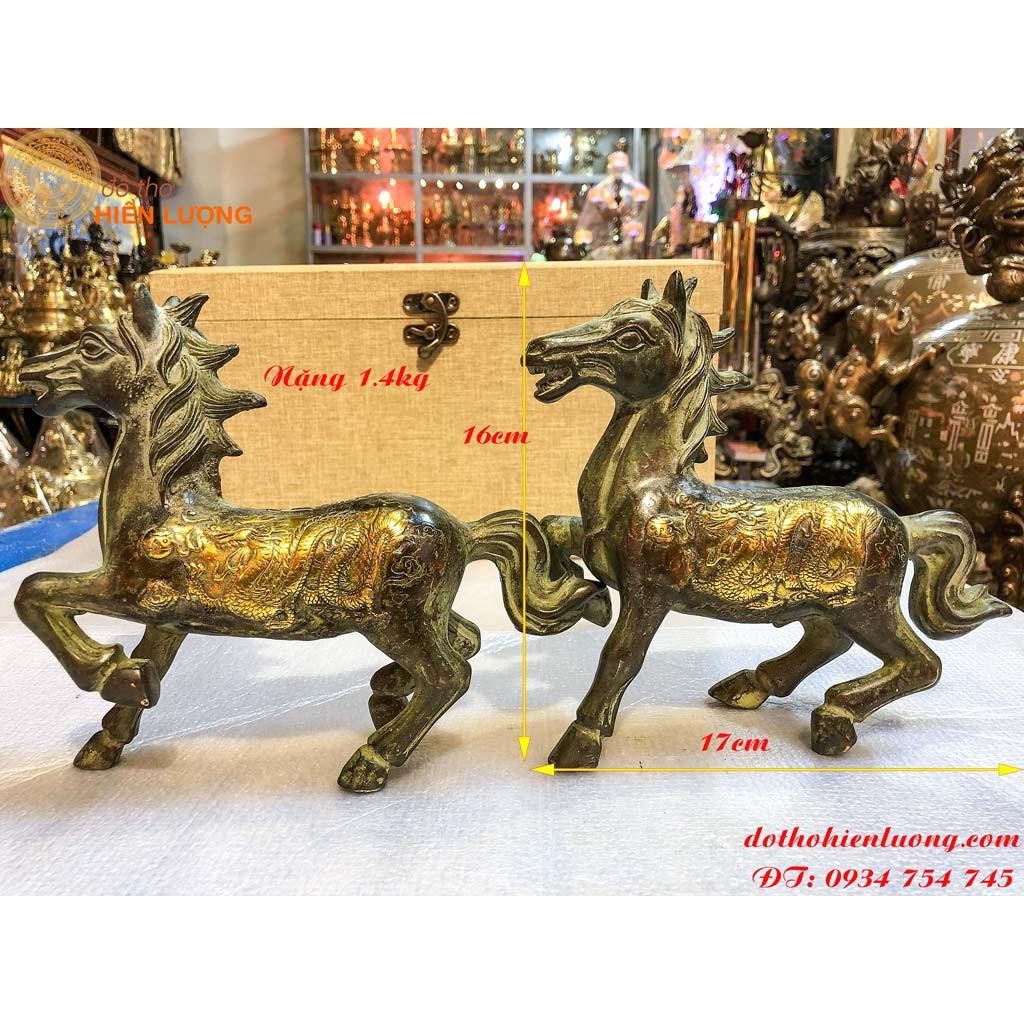 Đôi Ngựa thờ bằng đồng