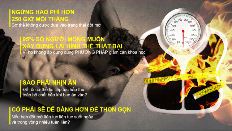 Ngừng hao phí hơn 250 giờ mỗi tháng không đưa cơ thể vào trạng thái đốt mỡ