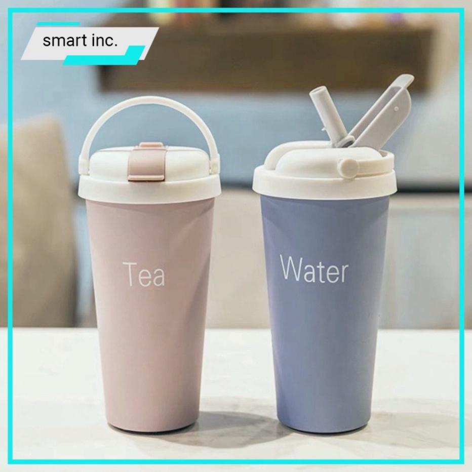 Ly Giữ Nhiệt Coffee Bình Cốc Giữ Nhiệt Có Ống Hút Inox 500ml