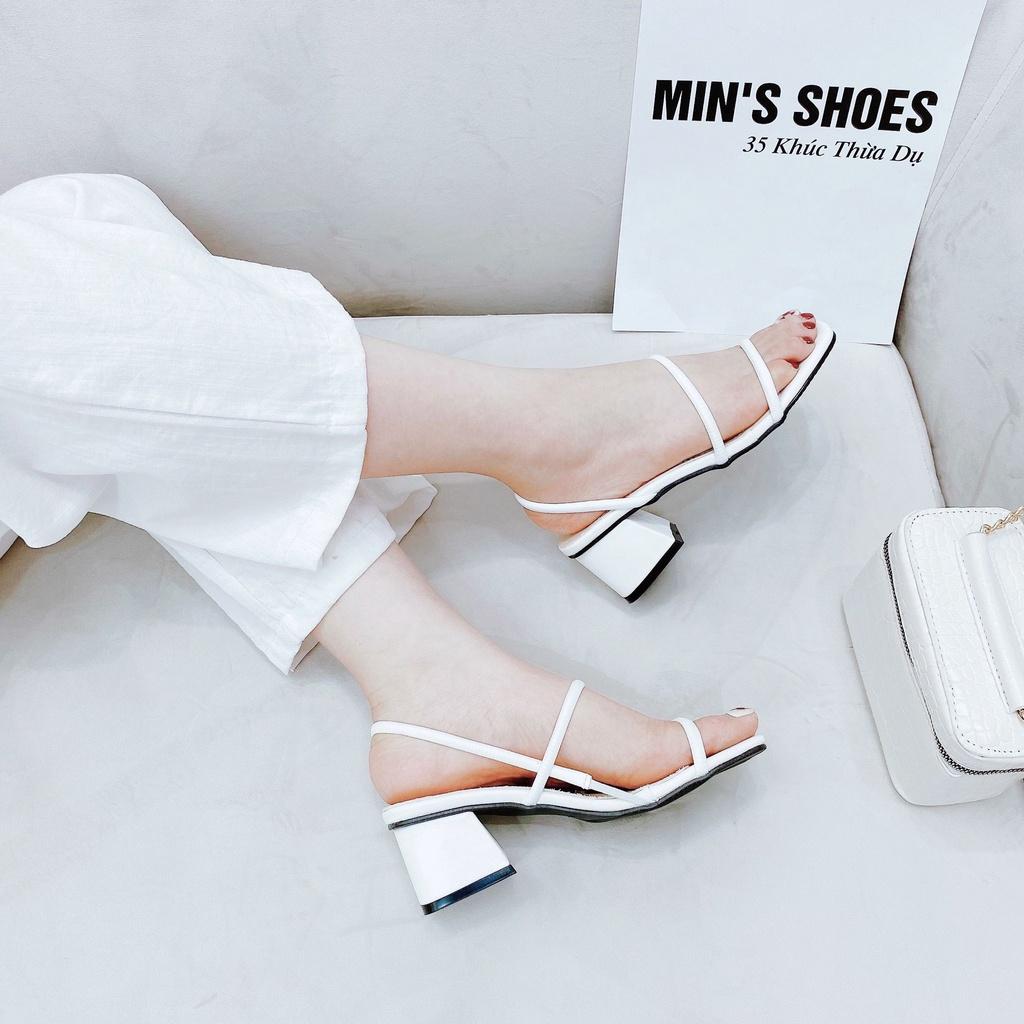 Min's Shoes - Giày Sandal Da Dê Quai Ngang S363