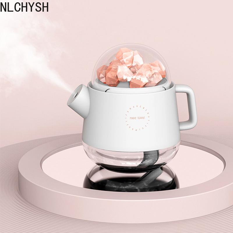 Di Động Pha Lê Aromatheraphy Máy Tạo Độ Ẩm Không Dây Tinh Máy Khuếch Tán Tinh Dầu LED Muối Himalaya Thoáng Mát Sương Máy Phun Sương Tạo Độ Ẩm