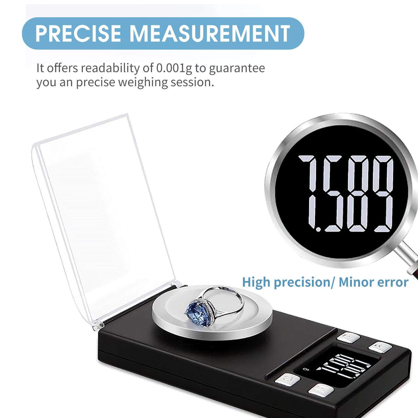 Cân Tiểu Ly Bỏ Túi Kỹ Thuật Số Đồ Trang Sức Hoặc Bột Có Màn Hình Lcd Đọc Số Rõ