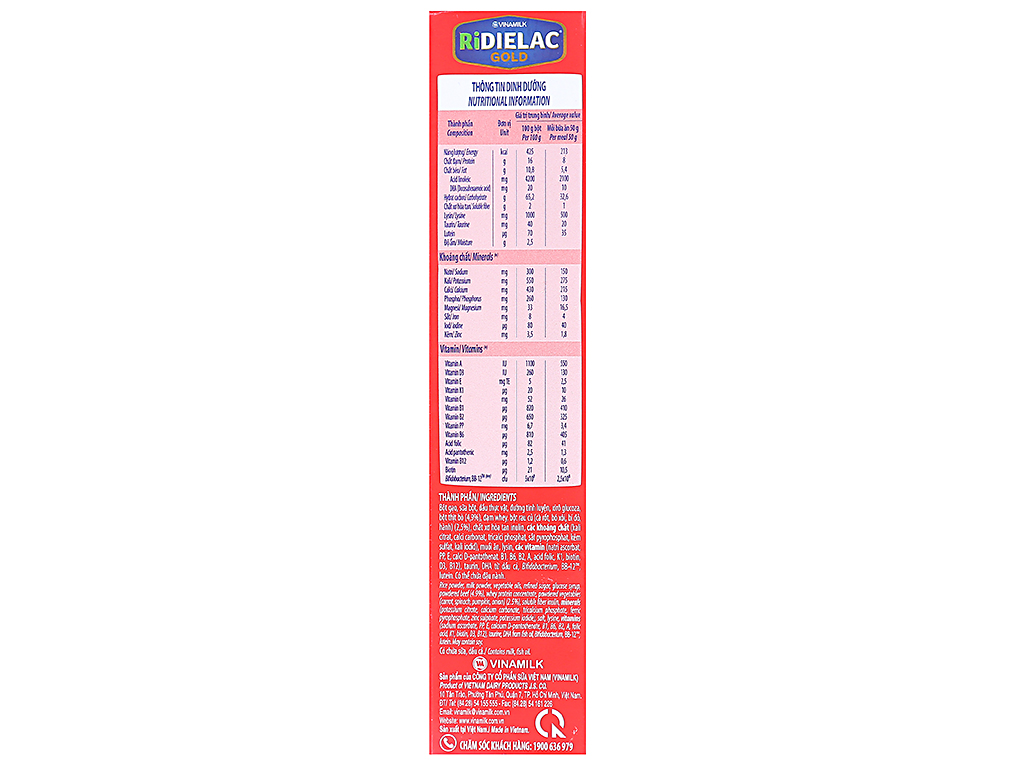 Bột ăn dặm Ridielac Gold bò rau củ hộp 200g