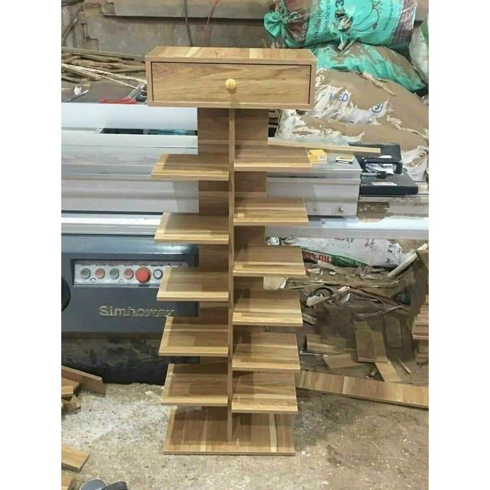 Kệ Để Giày Cây Bằng Gỗ 7 Tầng 14 Ngăn Có Ngăn Kéo Trên
