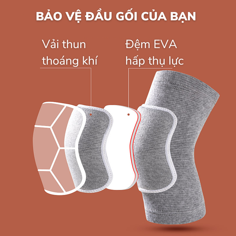 Đai Bảo Vệ Đầu Gối, Miếng Đệm Đầu Gối, Xỏ Gối, Miếng Lót Đệm Dày, Co Giãn Thoải Mái, Giúp Tránh Va Đập, Trầy Xước Đầu Gối