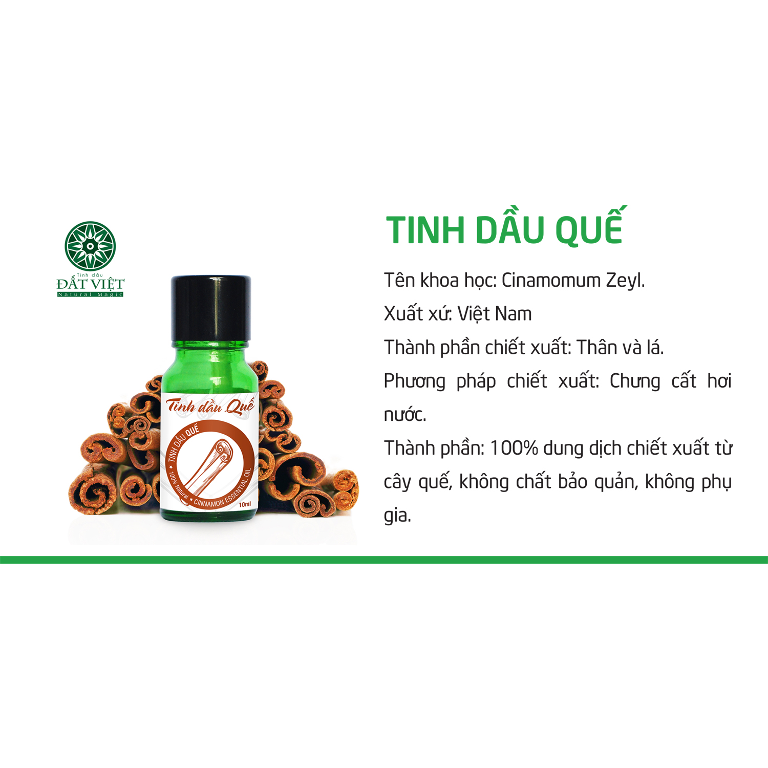 Combo Tinh Dầu Đất Việt: Đèn Và Quế 10ml (Phấn chấn tinh thần/ Ngủ ngon và sâu giấc)