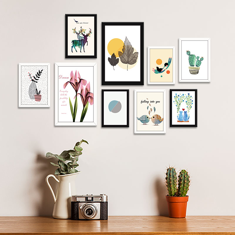 Combo 9 khung hình có ảnh treo tường – WK132