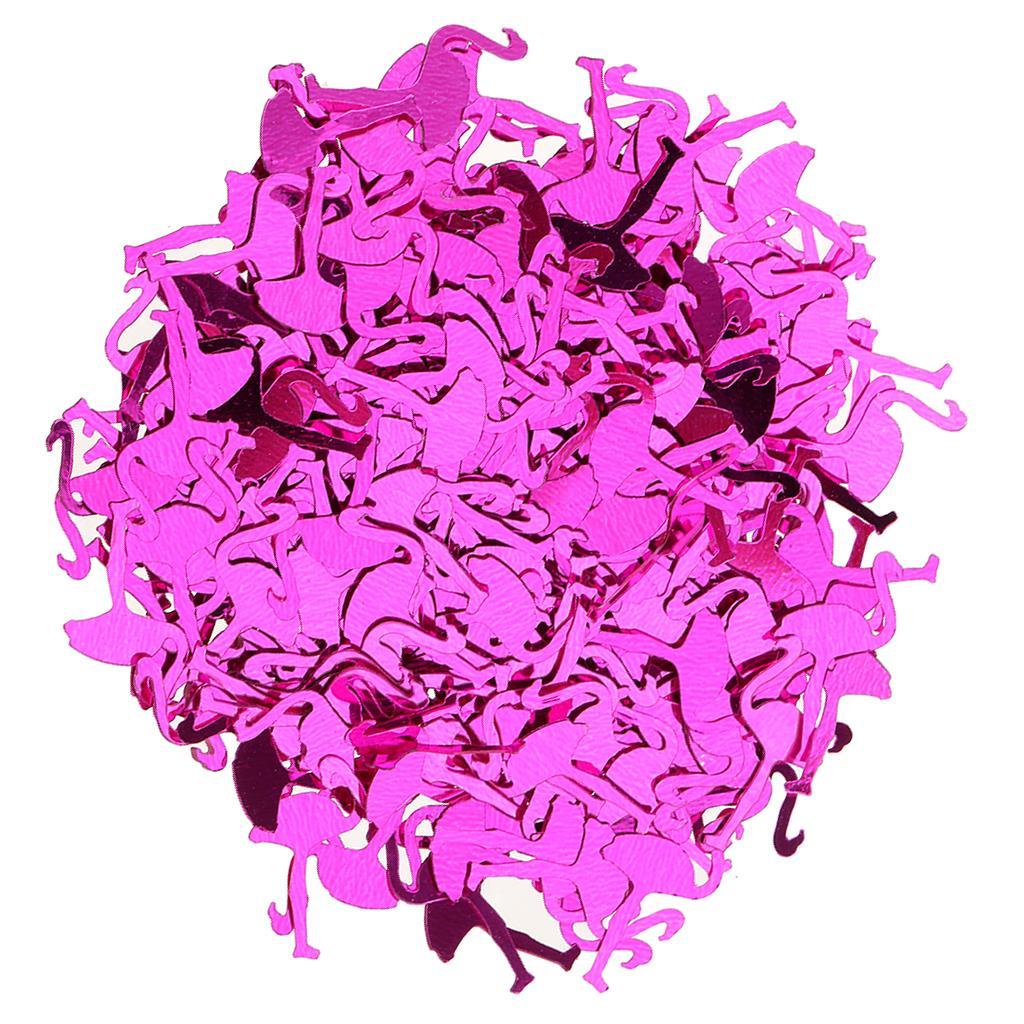 Hot Pink Cute Flamingo Balloon and Flamingo Confetti Tropical Party Decor