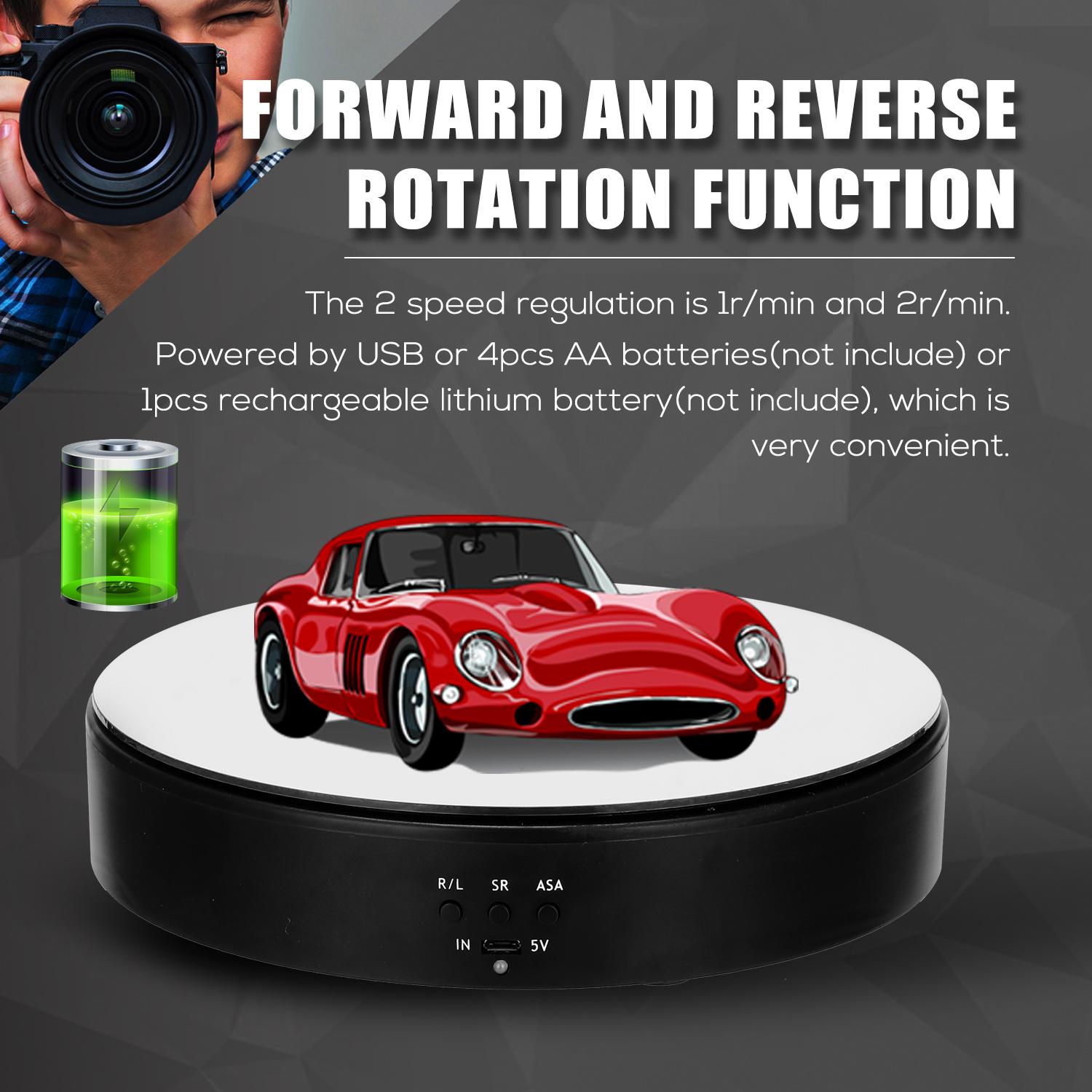 360 Degree Electric Rotating Turntable Display Stand for Video Photography Props Display Turntable