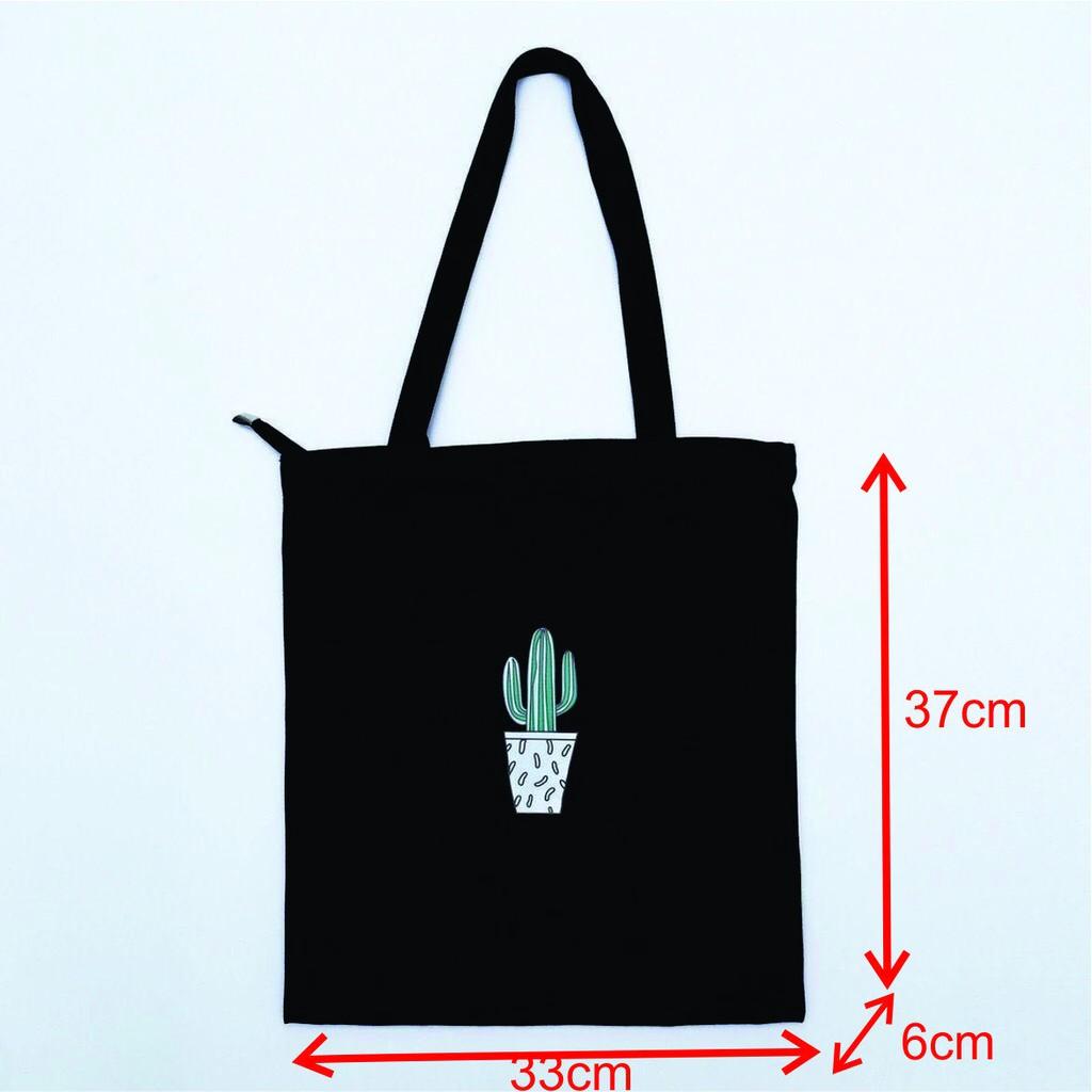 Mẫu hot nhất Túi Tote Vải canvas có khóa miệng