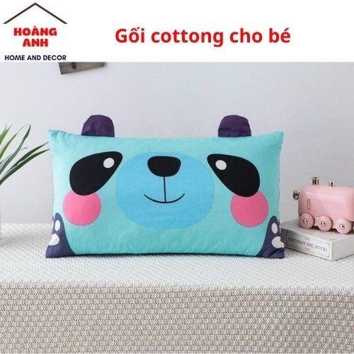 Gối trẻ em cottong cho bé từ 1 đến 5 tuổi mềm mại kháng khuẩn kích thước 30*50cm