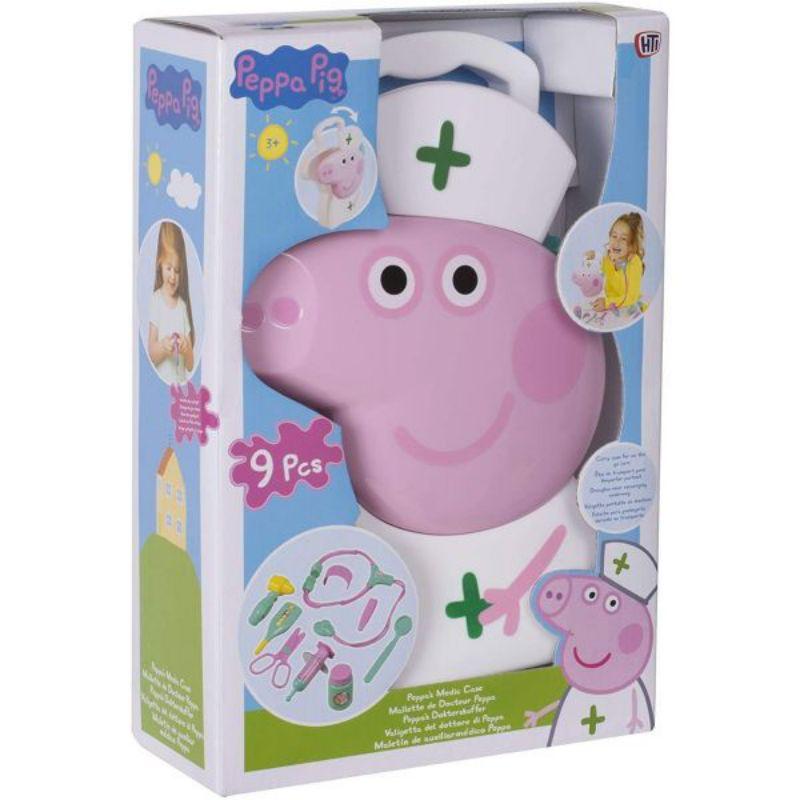 Đồ chơi vali salon trang điểm/làm tóc &amp; bác sĩ của Peppa