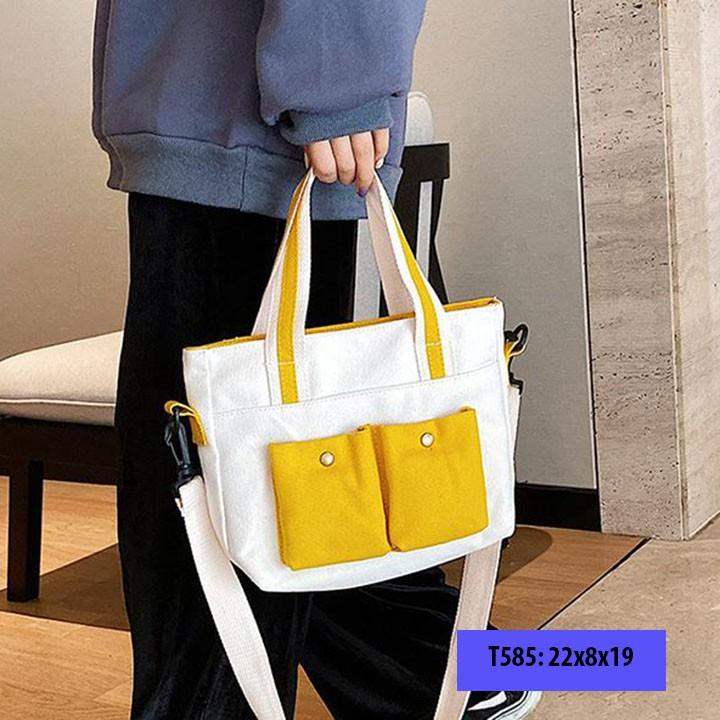 Túi tote vải bố cá tính phong cách hàn quốc T585
