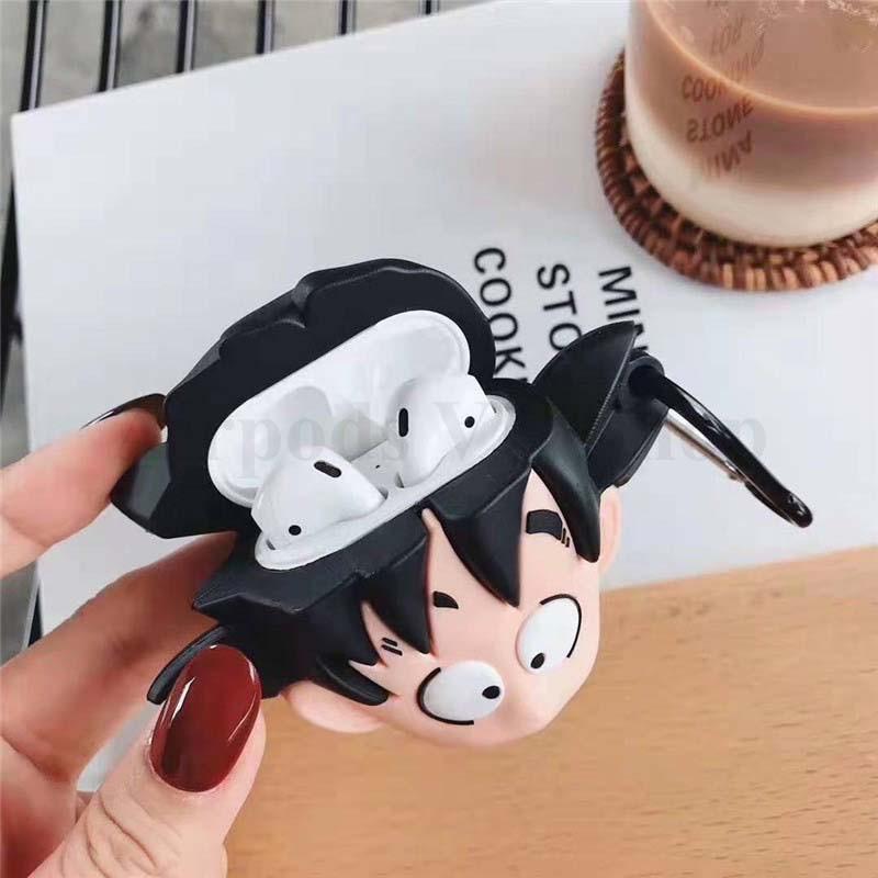 Bao Case Ốp dành cho airpod 1 và 2, tai nghe bluetooth i11,i12, i9s... Songoku baby kute silicon cao cấp