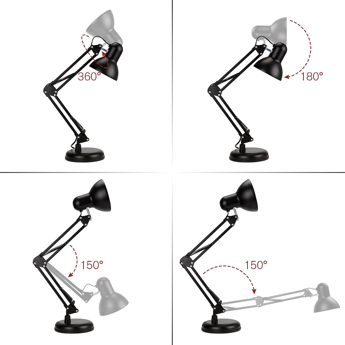 Đèn học kẹp bàn kiểu dáng Pixar + tặng kèm bóng LED đổi 3 màu