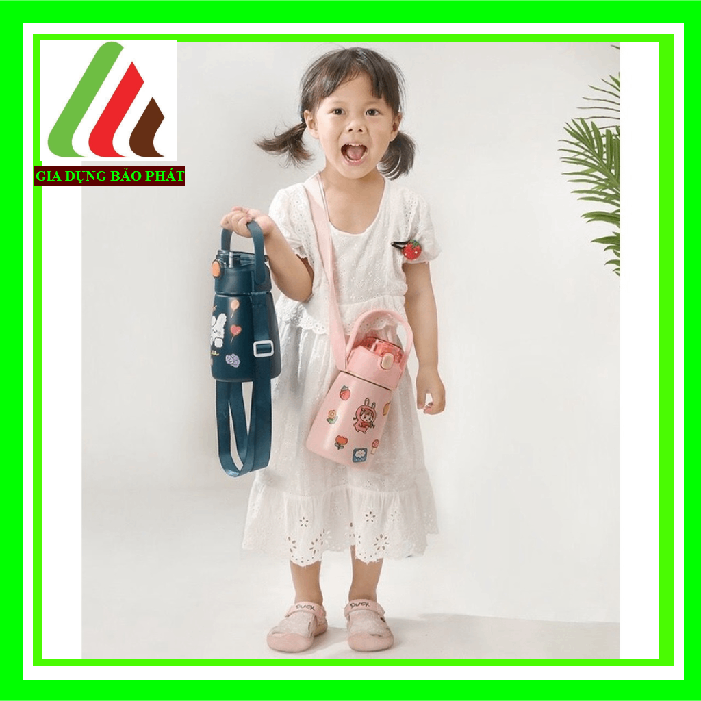 Bình giữ nhiệt có ống hút,cute cốc giữ nhiệt 1000ml Bình đựng nước có 304 Cốc rơm bằng thép
