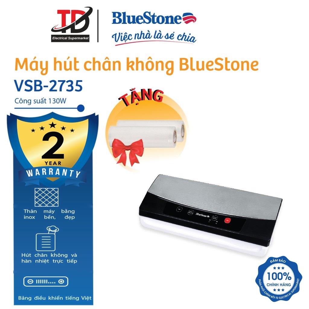 Máy Hút Chân Không BlueStone VSB-2735,Hàn Túi Nilon Bảo Quản Thực Phẩm Tặng 1 Cuộn Túi Dùng Thử, Hàng Chính Hãng