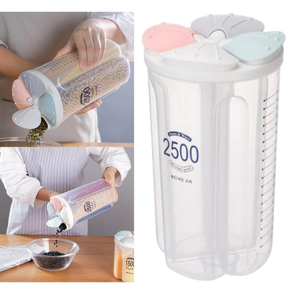 2Pcs Kitchen Transparent Household Sealed Food Storage Containers Tank for