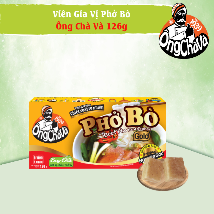 Viên Gia Vị Phở Bò Ông Chà Và Gold 126g (Beef Pho Broth Cubes)