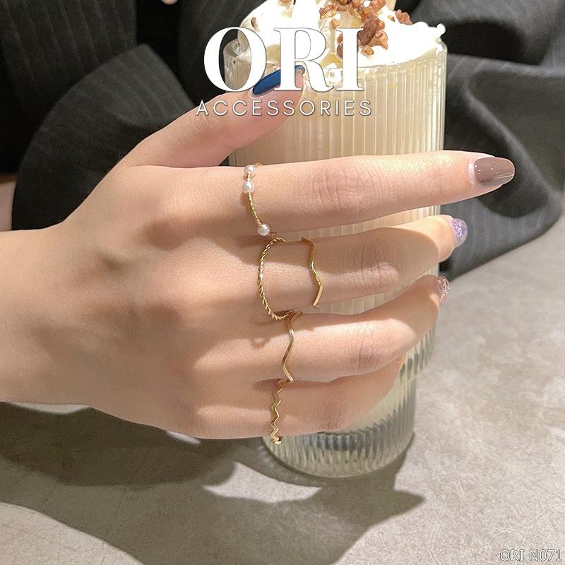 Set 5 nhẫn nữ Lionel tinh tế thời trang ORI ACCESSORIES N071