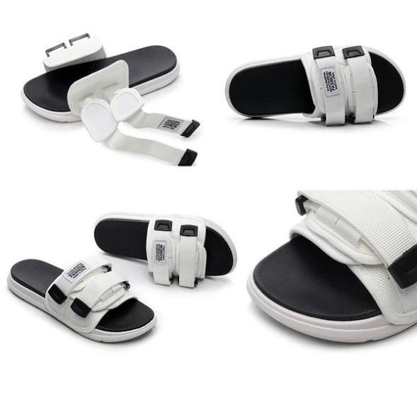 Dép nam. nữ unisex quai ngang Ullzang vải dù êm mềm thời trang Thời Trang PKT