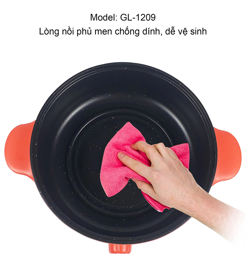 Nồi lẩu điện 4 lít Gali GL-1209 - Hàng chính hãng