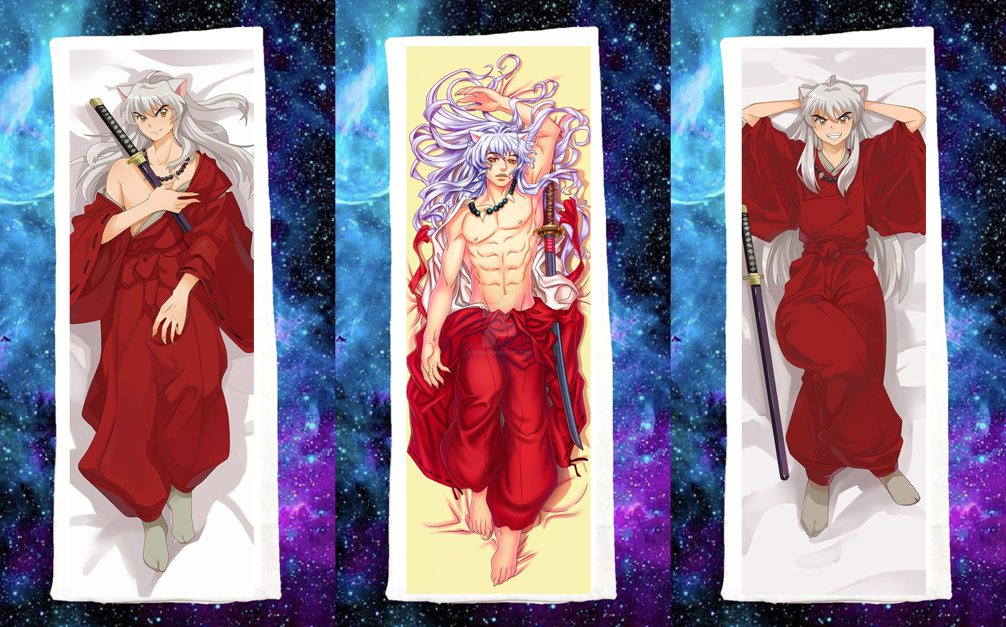 Gối ôm dài InuYasha dài 1mx40cm