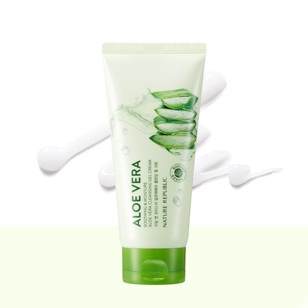 Kem tẩy trang cho mọi loại da Hàn Quốc Nature Republic Soothing &amp; Moisture Aloe Vera Cleansing Gel Cream