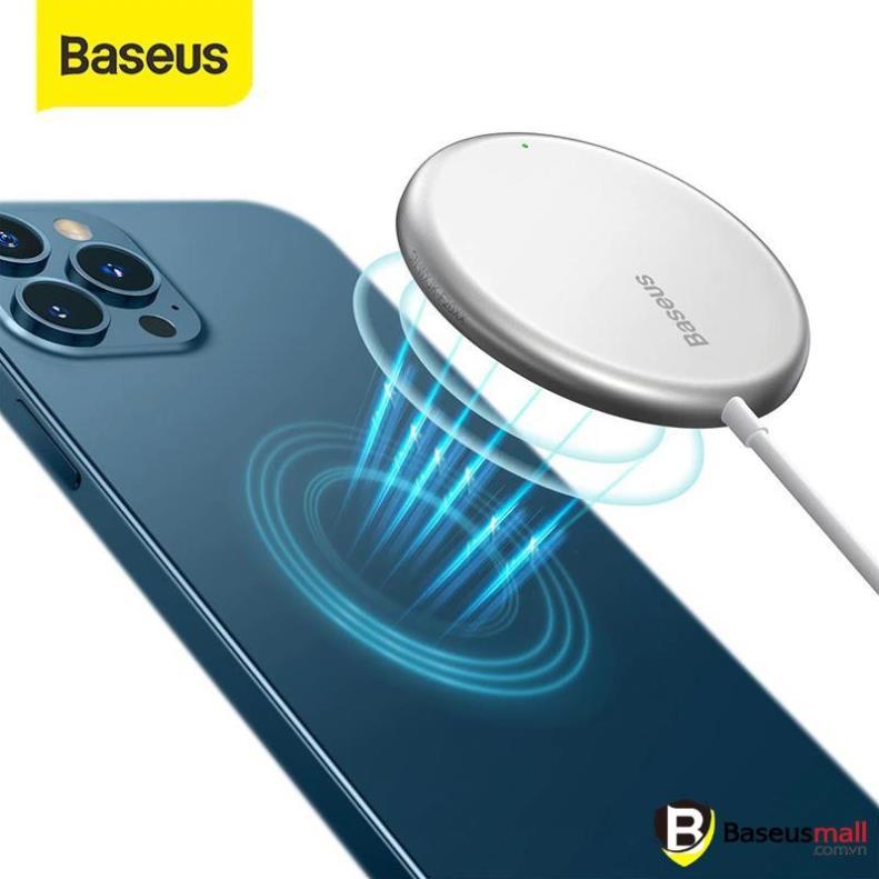 Đế sạc không dây nam châm Baseus Simple Mini Magnetic Wireless Charger - Hàng chính hãng