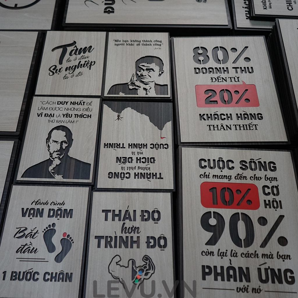 Tranh slogan LEVU LV001 "không bao giờ là thất bại, tất cả chỉ là thử thách"
