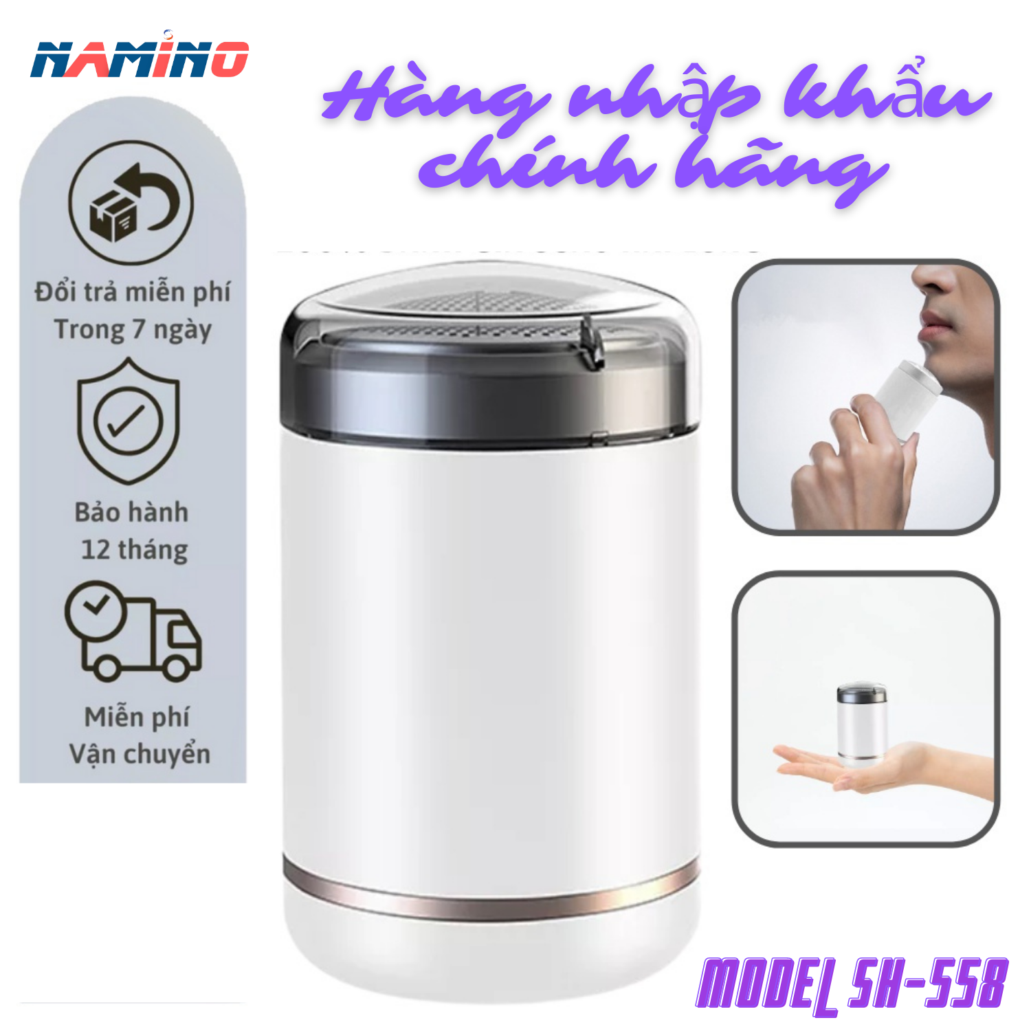 Máy cạo râu mini không dây sạc pin, chống trầy , chống nước tuyệt đối - Tiêu chuẩn Nhật Bản