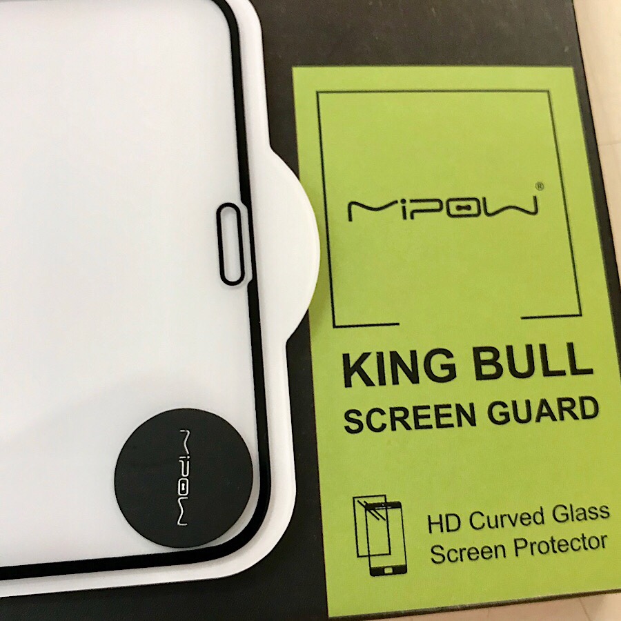 Miếng Dán Cường Lực Bảo Vệ Màn Hình Cho iPhone Xs Max Hiệu MIPOW King Bull 9H / 0.26 mm 2 Trong 1 - hàng nhập khẩu