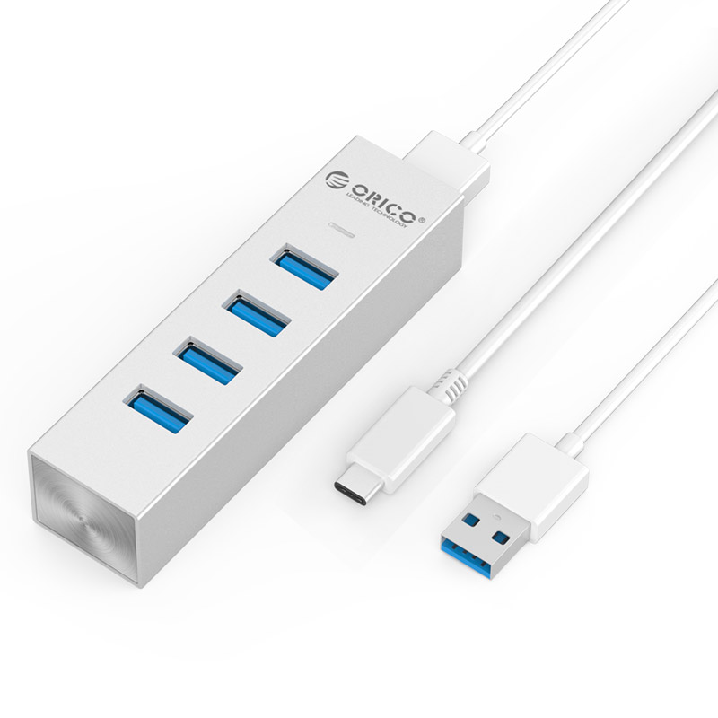 Bộ chia USB HUB 4 cổng USB 3.0 Type C Orico ASH4-U3 - Hàng Chính Hãng