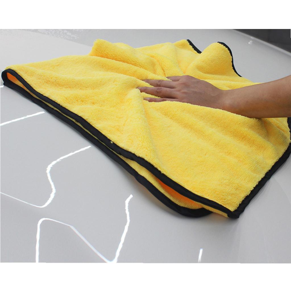 Microfiber Car Wash Towel Window Floor Drying Cloth Soft Household Yellow