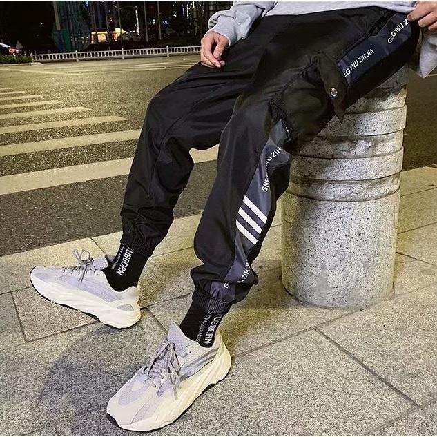 Quần jogger nam túi hộp, chất gió mềm mịn phong cách đường phố, hàn quốc K06