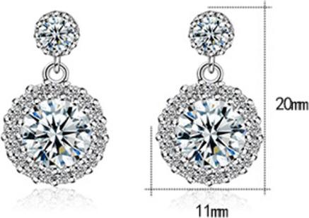 Bông tai nạm đá zircon lấp lánh BHBT349