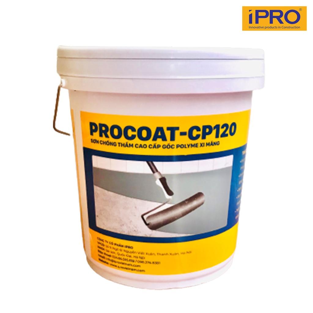 PROCOAT-CP120 (Bộ 11kg, 30kg), Chống thấm hai thành phần gốc Polyme Xi măng, đàn hồi, chống nứt cao