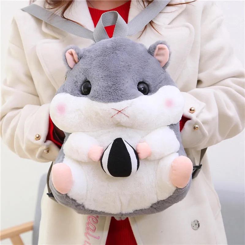 40CM Chuột Hamster Có Mền Sang Trọng Đồ Chơi Phun Ra Nhồi Bông Mềm Sang Trọng Động Vật Búp Bê Trang Trí Nhà Quà Tặng Dễ Thương Cho Trẻ Em
